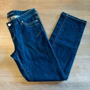 Michael Kors Low Rise Skinny Straight Jeans Dark Wash, Size 8 Petite